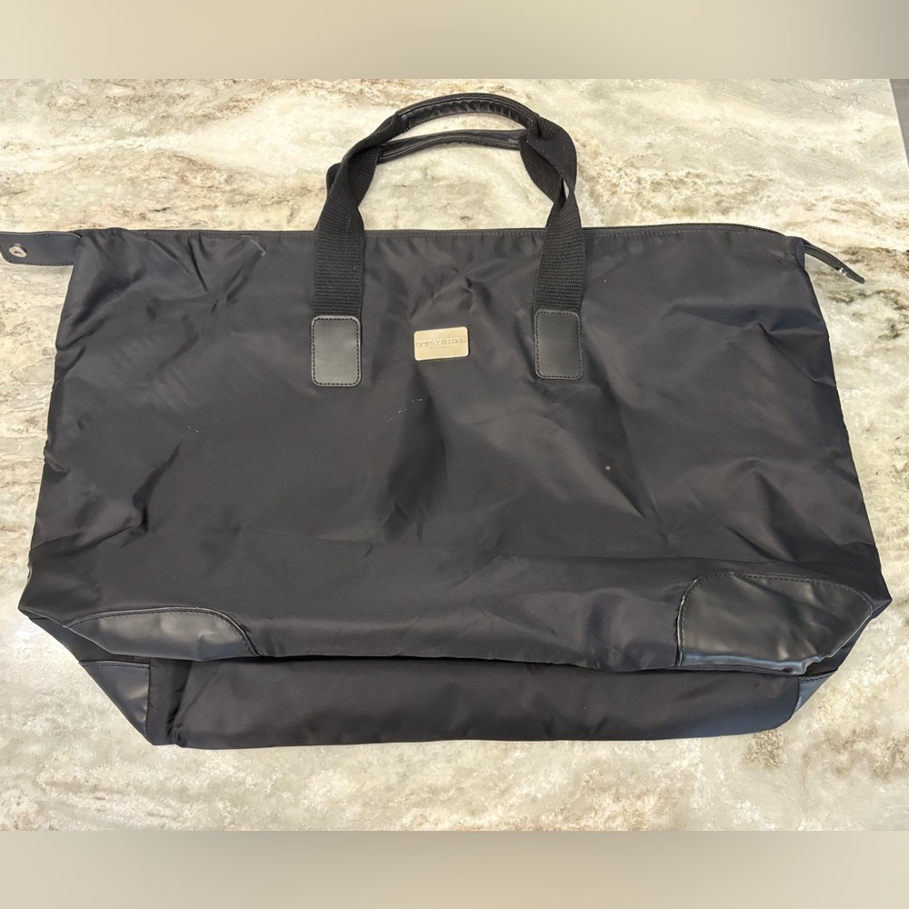 Dolce & Gabbana Black Nylon Travel Tote Bag with Gold Hardware for Women